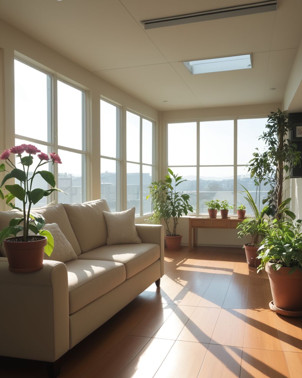 154892-515682140-in sunroom, sunlight, potted plants, flowers, plants, indoors, modern couch , glass roof , floor to ceiling glasses, scenery , _.jpg